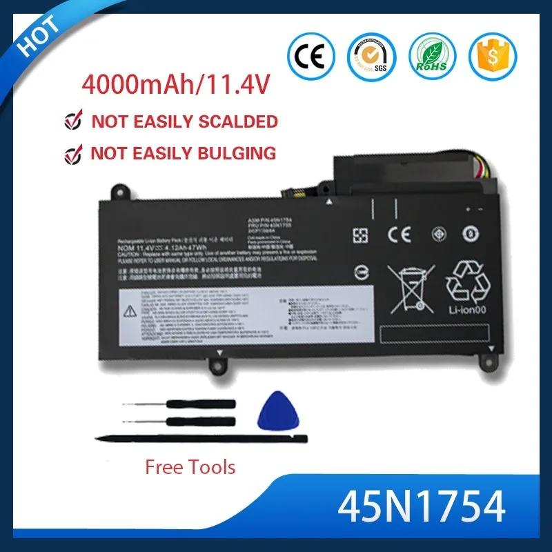 45N1754 45N1755 Battery For Lenovo ThinkPad E450 E450C E455 E460 E465 11.4V 47Wh
45N1754 45N1755 Battery For Lenovo ThinkPad E450 E450C E455 E460 E465 11.4V 47Wh