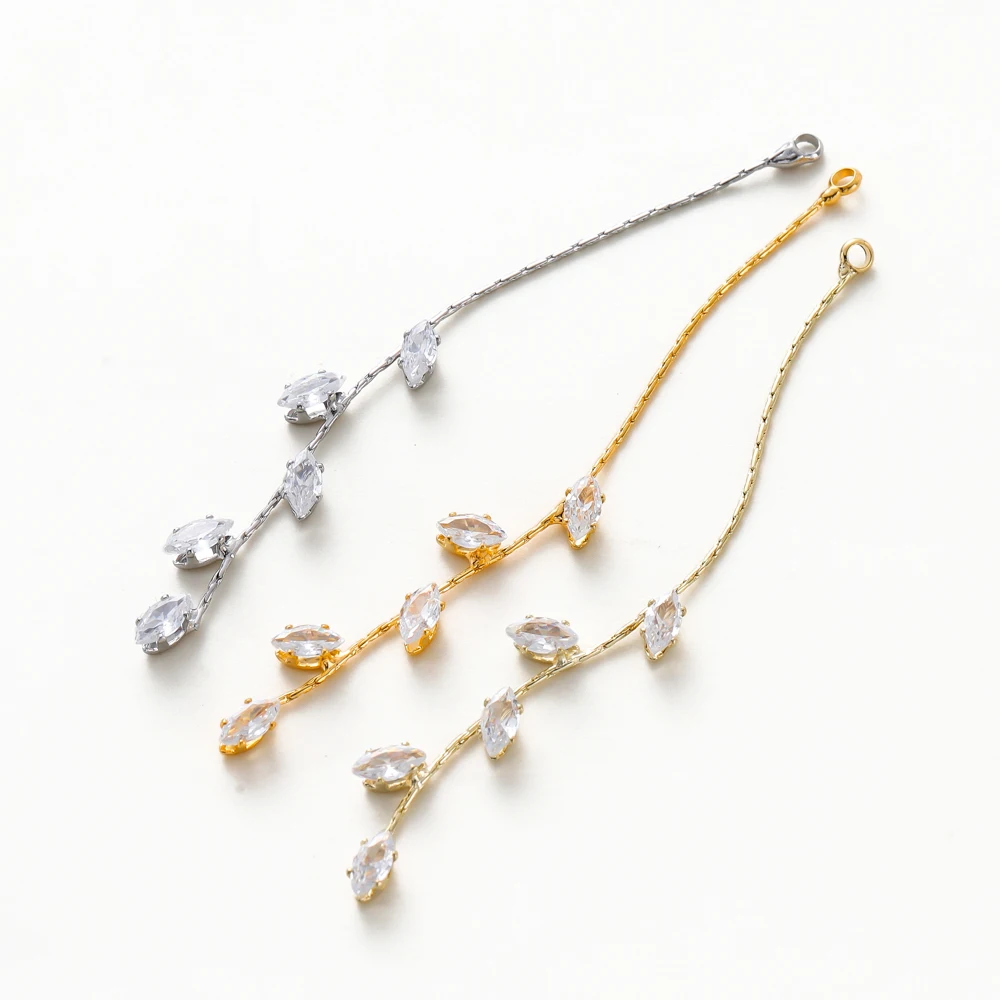 1Pair 14K/18K Gold Plated Brass Charm Pendant wiht Zircon Leveas for Earrings Making DIY Earrings Accessories Supplies
1Pair 14K/18K Gold Plated Brass Charm Pendant wiht Zircon Leveas for Earrings Making DIY Earrings Accessories Supplies