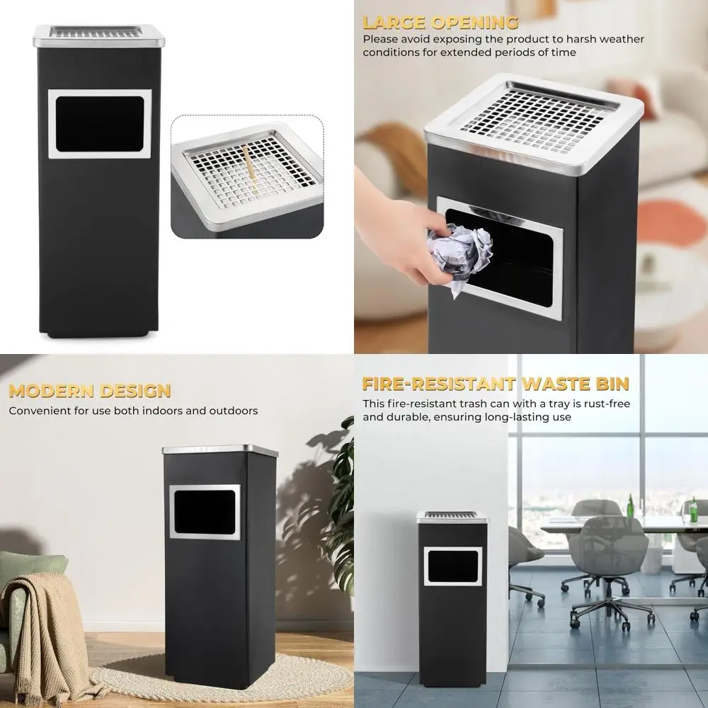 Stainless Steel Outdoor Square Waste Container with Removable Inner Bucket for Commercial Waste Disposal Management
Stainless Steel Outdoor Square Waste Container with Removable Inner Bucket for Commercial Waste Disposal Management