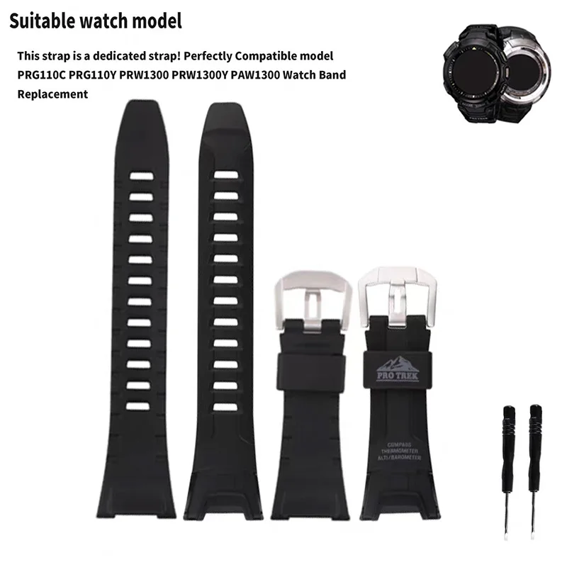 Men's resin watch strap accessories compatible for Casio PRG-110 PRW-1300Y watch band women's sports rubber wristband pin buckle
Men's resin watch strap accessories compatible for Casio PRG-110 PRW-1300Y watch band women's sports rubber wristband pin buckle