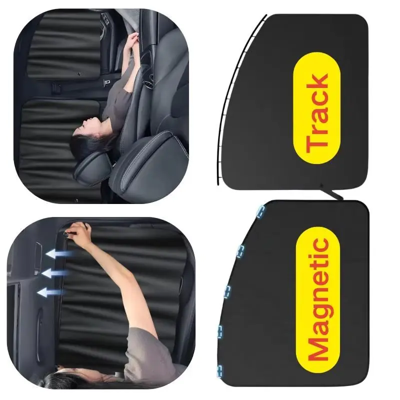 UV Protection Car Window Sun Shades Car Window Privacy Curtain With Magnetic Or Rail Mount For Rest Universal Car Accessories
UV Protection Car Window Sun Shades Car Window Privacy Curtain With Magnetic Or Rail Mount For Rest Universal Car Accessories