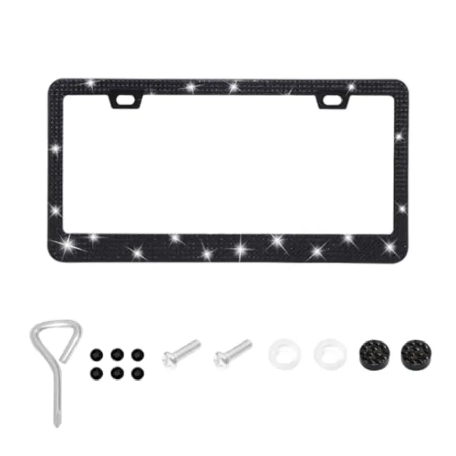 Bling Car License Plate Frame, Sparkly Rhinestone Auto License Plate Holder, Stainless Steel Crystal Automotive License Tag Cov
Bling Car License Plate Frame, Sparkly Rhinestone Auto License Plate Holder, Stainless Steel Crystal Automotive License Tag Cov