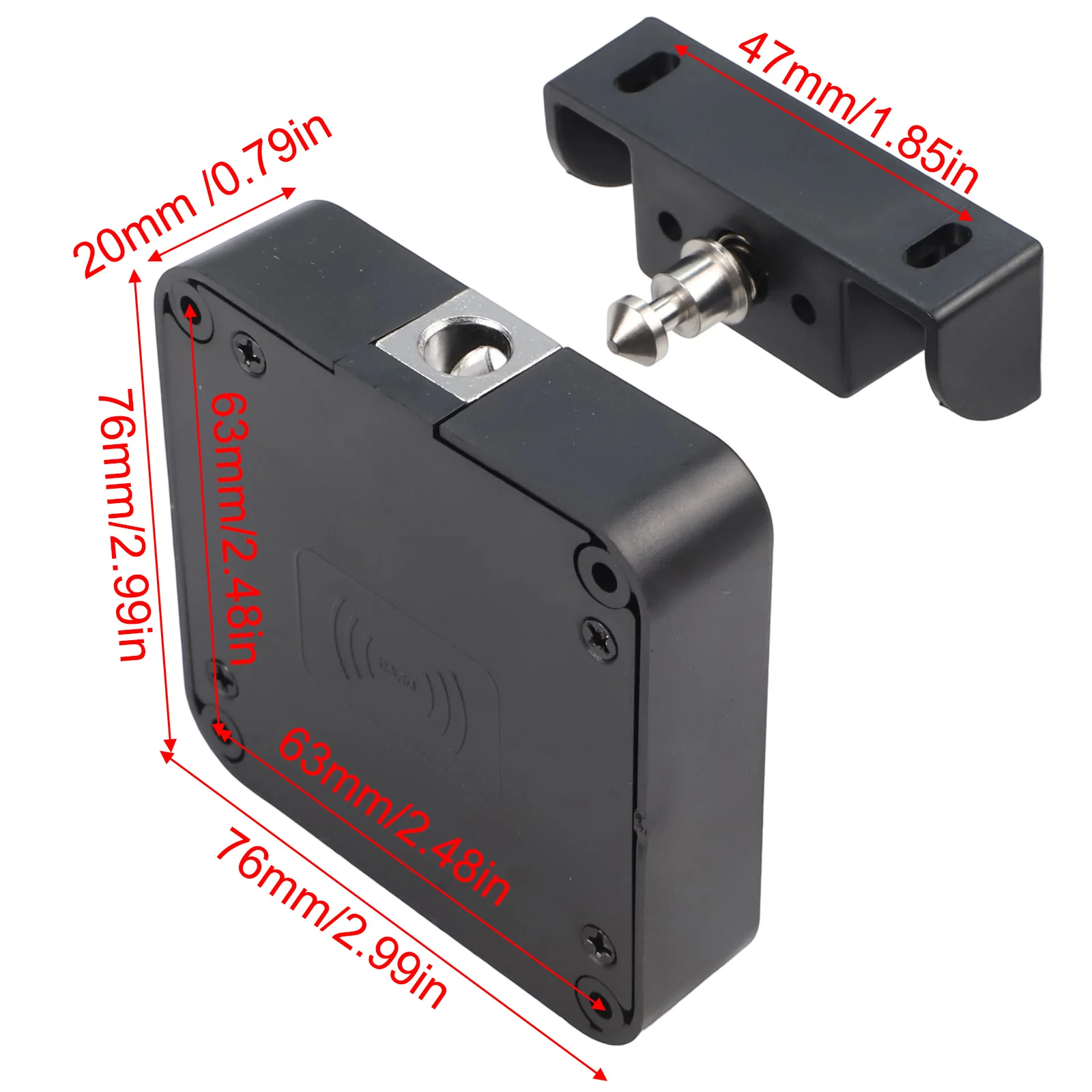 76*76*20MM Remote Control Lock App Controlled Drawer Lock Remote Control Electric Drawer Lock Metal Construction
76*76*20MM Remote Control Lock App Controlled Drawer Lock Remote Control Electric Drawer Lock Metal Construction
