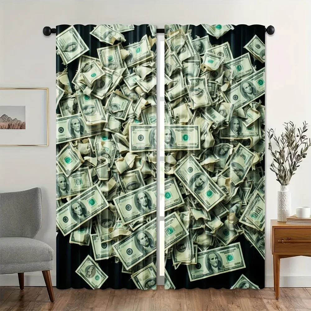 flood of US dollar banknotes Print Drapes Room Darkening Window Curtains for Home Decor,Rod Pocket Blackout Curtains Bedroom
flood of US dollar banknotes Print Drapes Room Darkening Window Curtains for Home Decor,Rod Pocket Blackout Curtains Bedroom