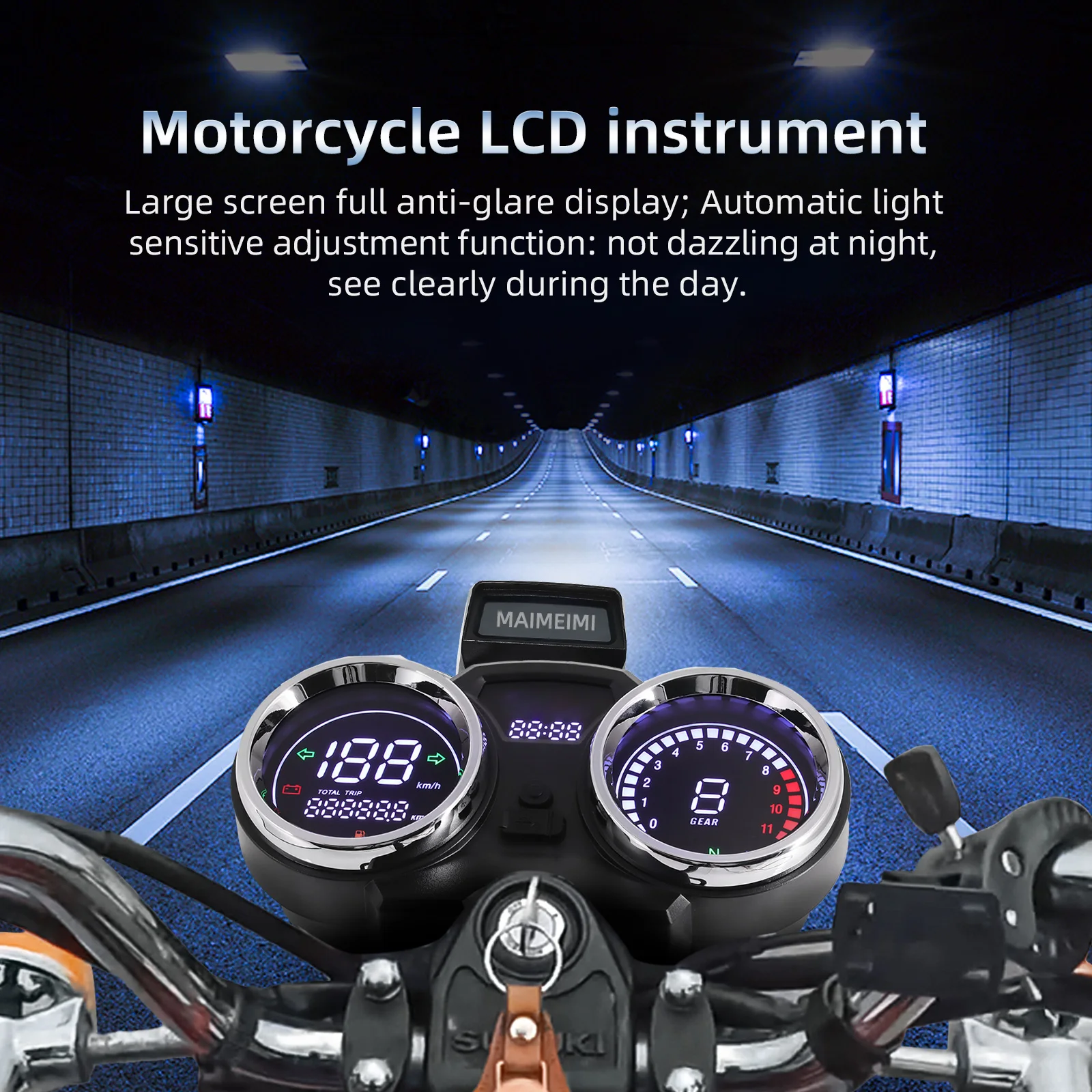 LED Digital Motorcycle GPS Speedometer RPM Tachometer Dashboard TRIP ODO Clock Oil Level Gague 1-11 Gear For 150Gato 250cc
LED Digital Motorcycle GPS Speedometer RPM Tachometer Dashboard TRIP ODO Clock Oil Level Gague 1-11 Gear For 150Gato 250cc