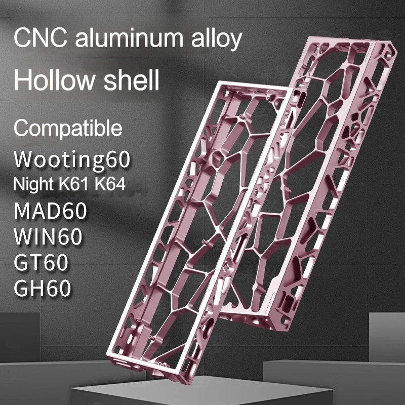 Mechanical keyboard shell 60 layout CNC aluminum alloy hollow shell anodized electrophoretic process gaming keyboard accessories
Mechanical keyboard shell 60 layout CNC aluminum alloy hollow shell anodized electrophoretic process gaming keyboard accessories