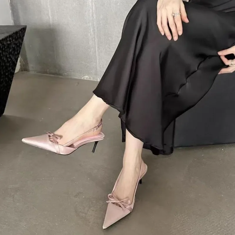 Ladies Shoes 2025 Slingbacks Women's High Heels Fashion Dress Pumps Women Bow Tie Pointed Toe Buckle Strap Thin Heel Sandals
Ladies Shoes 2025 Slingbacks Women's High Heels Fashion Dress Pumps Women Bow Tie Pointed Toe Buckle Strap Thin Heel Sandals
