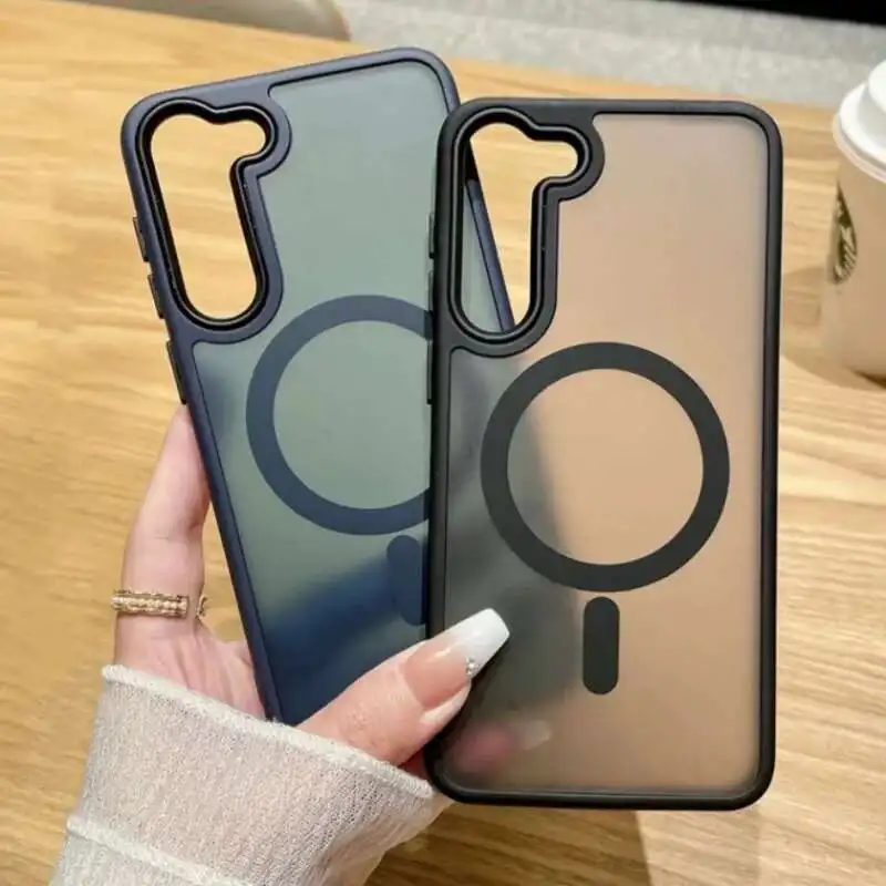 Luxury For Magsafe Wireless Charging Transparent Matte Case For Samsung S25 FE Edge S24 S23 S22 Ultra Plus Magnetic Bumper Cover
Luxury For Magsafe Wireless Charging Transparent Matte Case For Samsung S25 FE Edge S24 S23 S22 Ultra Plus Magnetic Bumper Cover