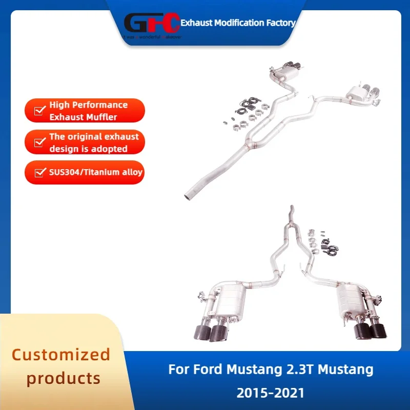 GFC Catback Valvetronic Muffler for Ford Mustang 2.3T 2015-2021 High-Performance Exhaust System Car Accessories
GFC Catback Valvetronic Muffler for Ford Mustang 2.3T 2015-2021 High-Performance Exhaust System Car Accessories