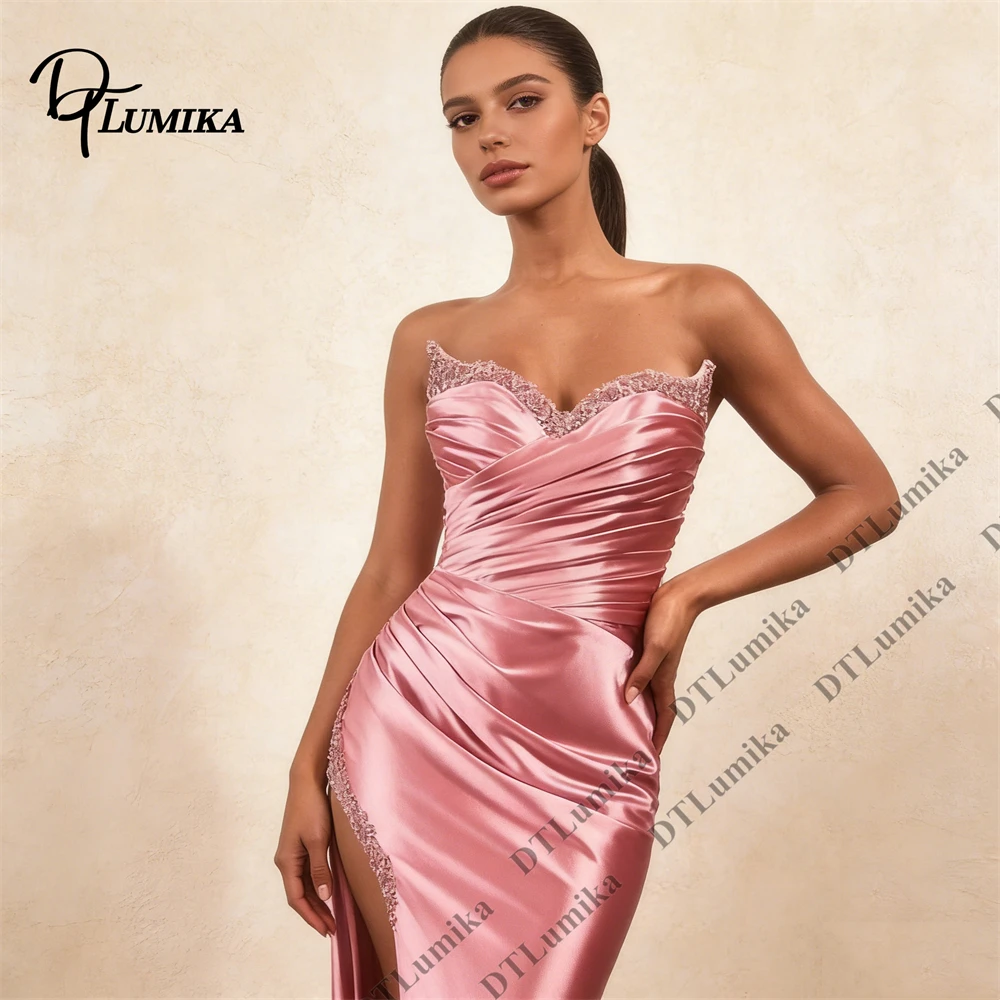 DTLumika - Crystal Embellised Long Prom Dress for Women 2026 Strapless Memaid Satin Formal Evening Dresses High Slit Customized
DTLumika - Crystal Embellised Long Prom Dress for Women 2026 Strapless Memaid Satin Formal Evening Dresses High Slit Customized