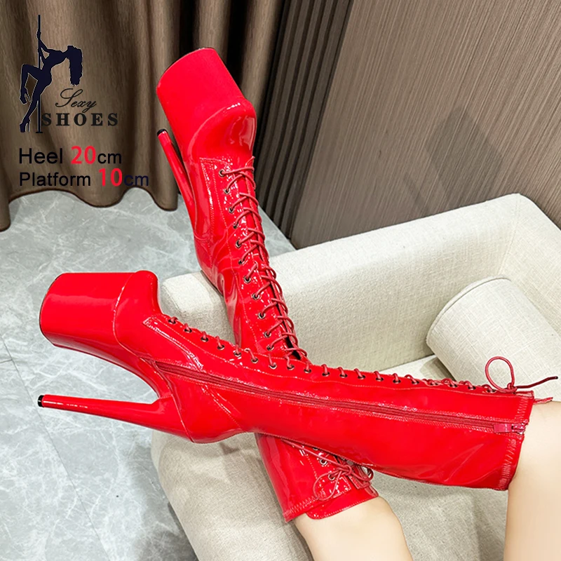 Сексуальные сапоги до колена на платформе 10 см для стриптиза, модная обувь на шпильке 20 см со шнуровкой для ночного клуба, женские ботинки для танцев на пилоне
Сексуальные сапоги до колена на платформе 10 см для стриптиза, модная обувь на шпильке 20 см со шнуровкой для ночного клуба, женские ботинки для танцев на пилоне