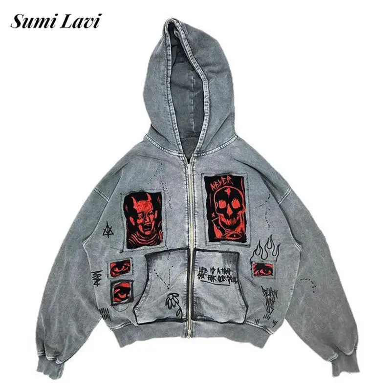 Fashionable Mens Zip-up Hooded Sweatshirts 2025 Spring Y2K Style Pattern Printed Hoodie Men Casual Long Sleeve Oversize Hoodies
Fashionable Mens Zip-up Hooded Sweatshirts 2025 Spring Y2K Style Pattern Printed Hoodie Men Casual Long Sleeve Oversize Hoodies