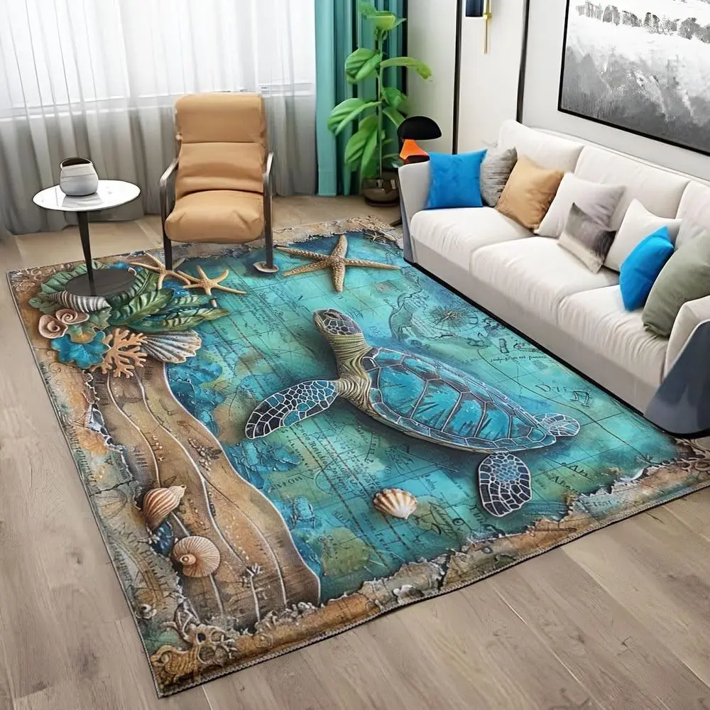 Rug 6t x 9t, Washable Rugs or Bedroom Girls Living Room Entryway Bede Laundry Room, Ocean Blue Turtle Theme Area Rug Home Decor
Rug 6t x 9t, Washable Rugs or Bedroom Girls Living Room Entryway Bede Laundry Room, Ocean Blue Turtle Theme Area Rug Home Decor