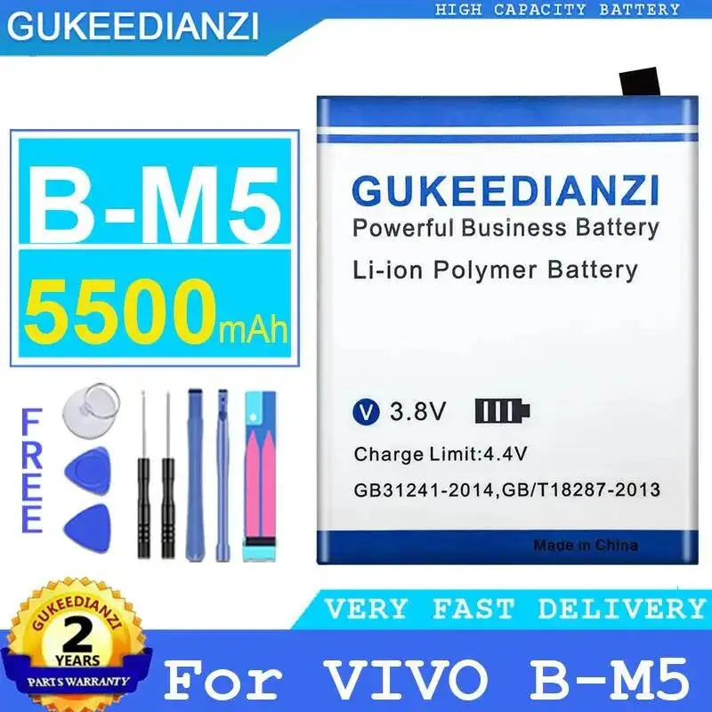 5500Mah Mobile Phone Battery For Vivo B-M5 Long Lasting Premium Replacement
5500Mah Mobile Phone Battery For Vivo B-M5 Long Lasting Premium Replacement