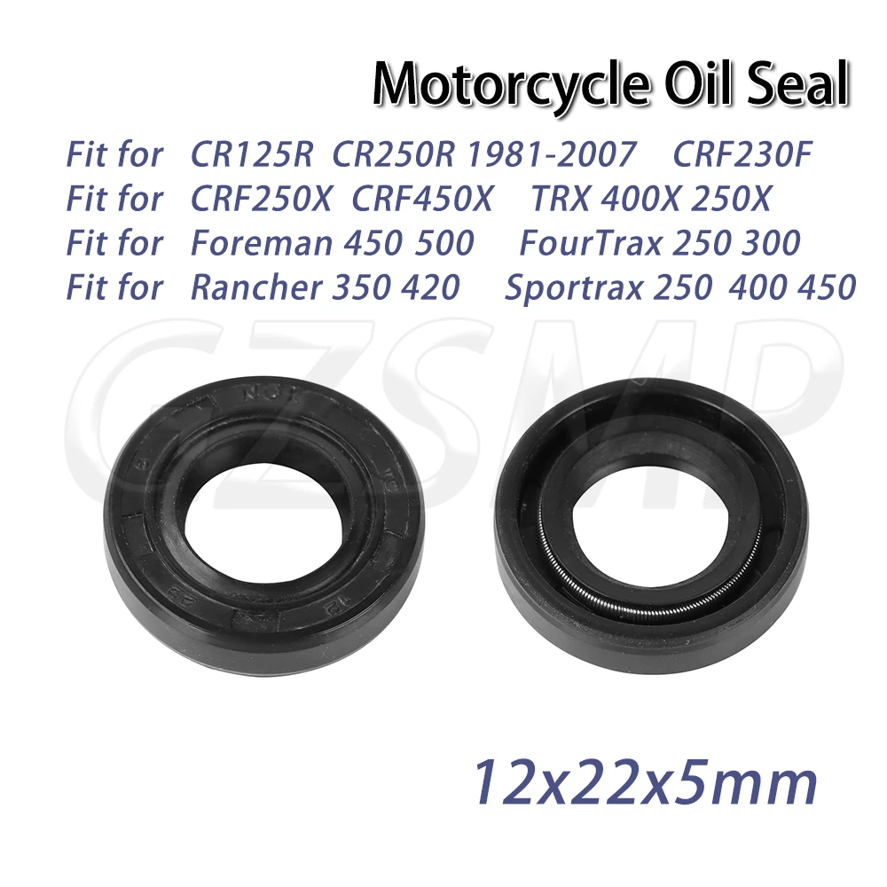 2/4/10pcs 12x22x5mm Motorcycle ATV ATC Oil Seal Fit for HONDA CR 125R 250R CRF 150F 150R ST1300 TRX250X TRX400X XR650R
2/4/10pcs 12x22x5mm Motorcycle ATV ATC Oil Seal Fit for HONDA CR 125R 250R CRF 150F 150R ST1300 TRX250X TRX400X XR650R