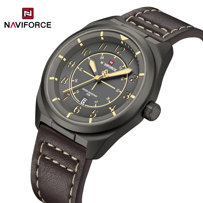 NAVIFORCE Men's Genuine Leather Watch 44mm Large Dial 3ATM Waterproof Luminous Date Sport Military Casual Quartz Wristwatch
NAVIFORCE Men's Genuine Leather Watch 44mm Large Dial 3ATM Waterproof Luminous Date Sport Military Casual Quartz Wristwatch