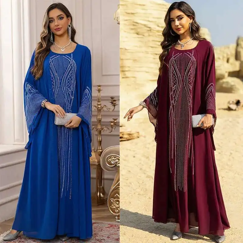 Ab447 New Dress Dubai Women's Robe Long Dress Big Swing Large Size Women's Wear Robe Abaya Ramadan Dubai Luxury Islam Elegant
Ab447 New Dress Dubai Women's Robe Long Dress Big Swing Large Size Women's Wear Robe Abaya Ramadan Dubai Luxury Islam Elegant