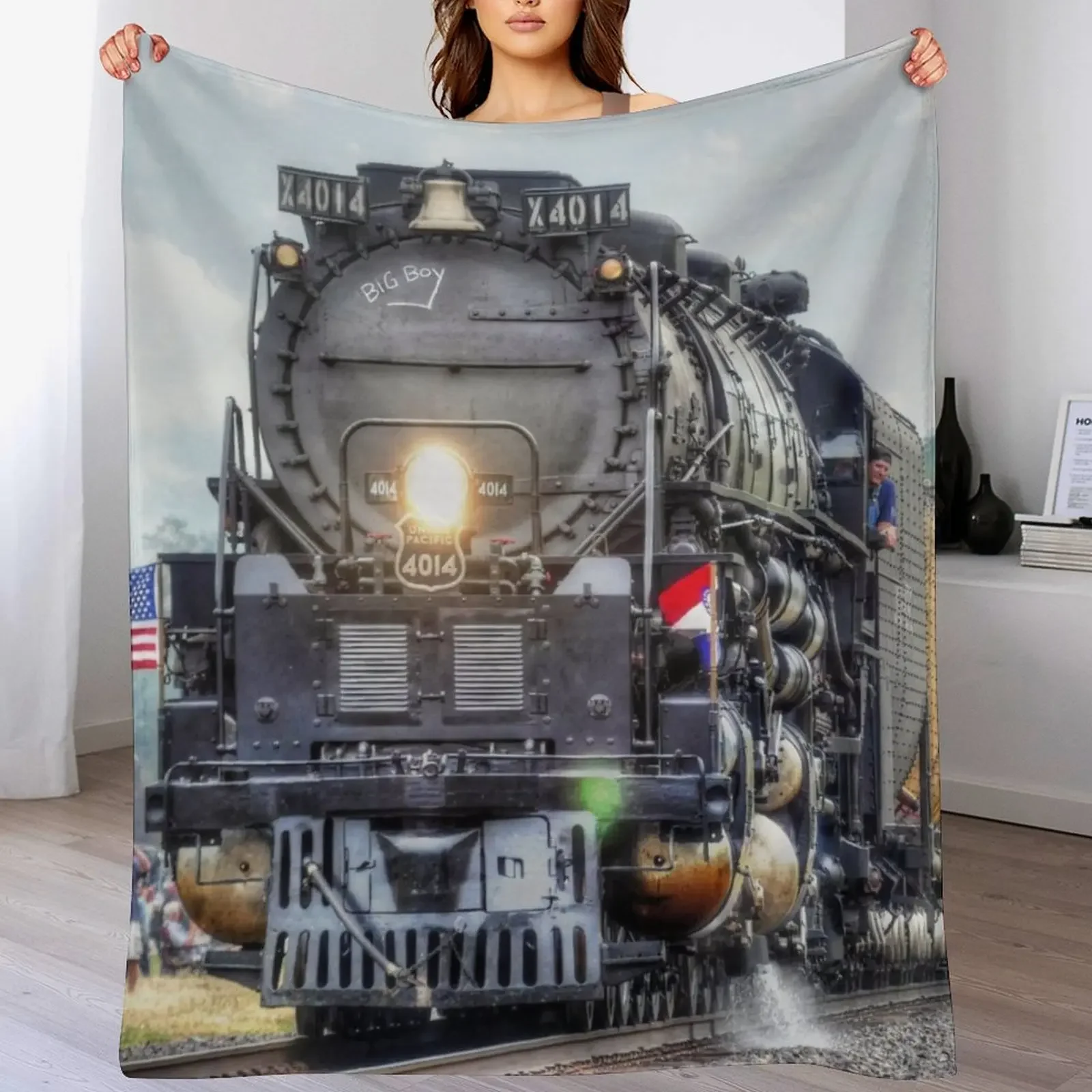 Steam Engine Throw Blanket Soft Bedroom Blanket for Night Sleeping
Steam Engine Throw Blanket Soft Bedroom Blanket for Night Sleeping