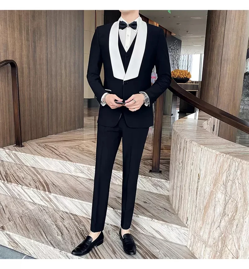 Men's Green Fruit Collar Tuxedo / Men's Slim Business Suit Jacket / Men's Three-piece Groom Dress Suit Blazer [Jacket + Vest + P
Men's Green Fruit Collar Tuxedo / Men's Slim Business Suit Jacket / Men's Three-piece Groom Dress Suit Blazer [Jacket + Vest + P
