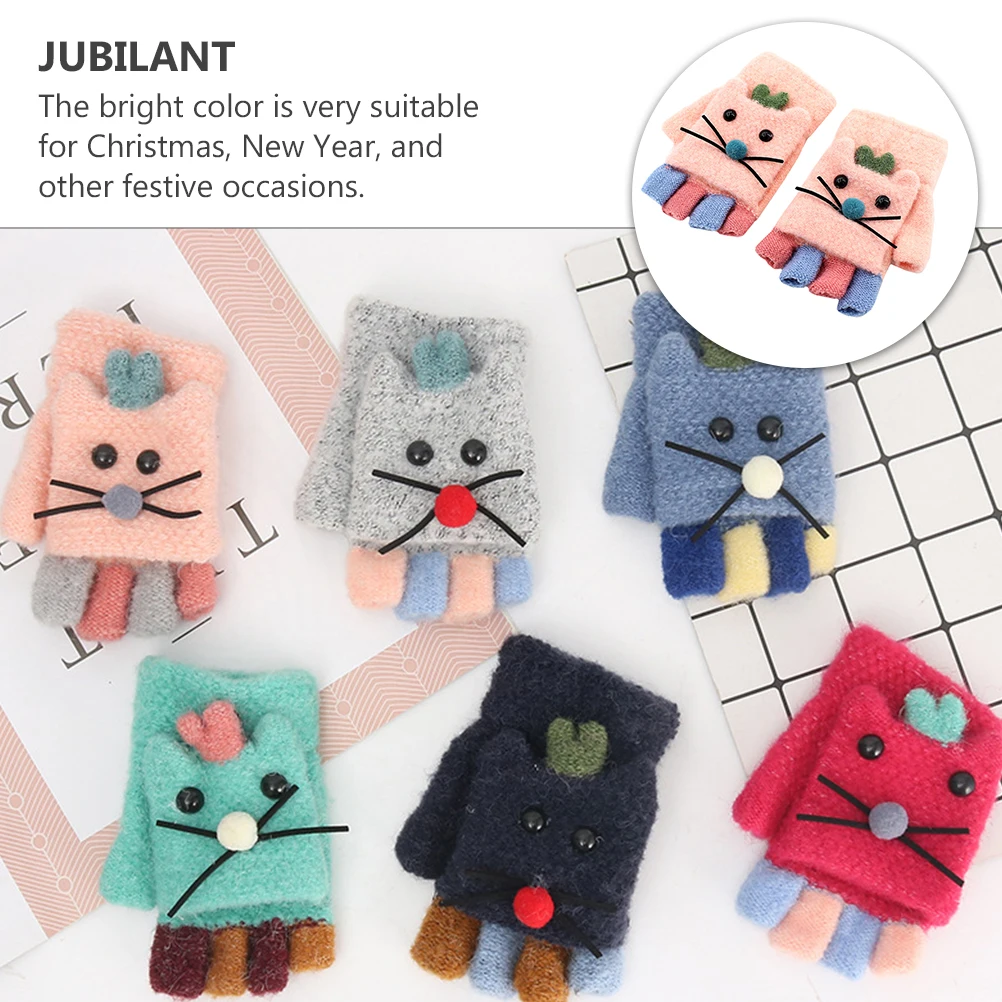 Flip Kids Knitted Half Finger Warm Winter Gloves Children Gloves Cartoon Lined Practical Christmas Gifts
Flip Kids Knitted Half Finger Warm Winter Gloves Children Gloves Cartoon Lined Practical Christmas Gifts
