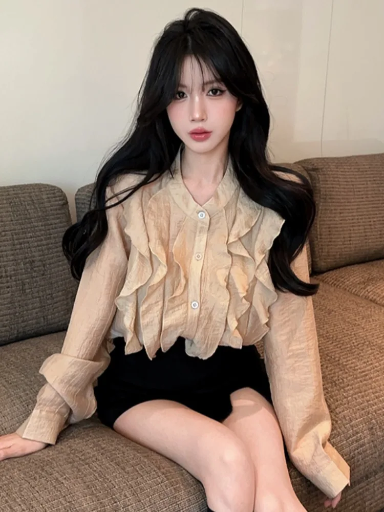 Elegant Layered Loose Long Sleeve Shirt Women's Spring Autumn New Style Slimming Midi Top French Style Polyester Fiber UV Pro...
Elegant Layered Loose Long Sleeve Shirt Women's Spring Autumn New Style Slimming Midi Top French Style Polyester Fiber UV Pro...