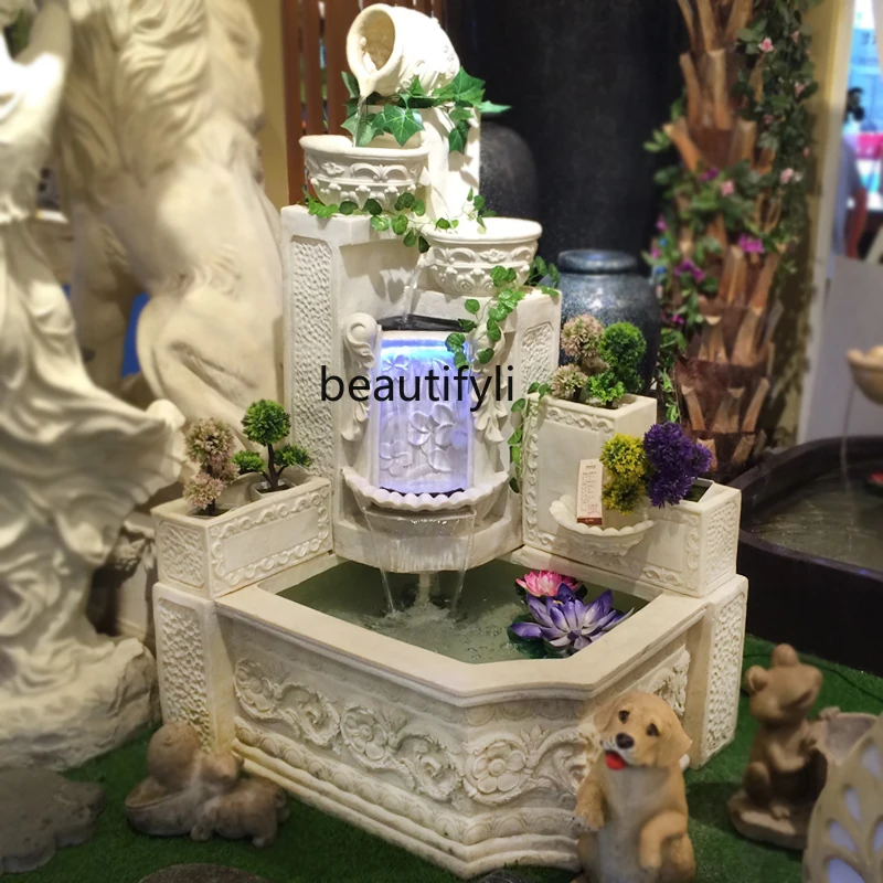 European corner living room running water fountain indoor rockery fish pond courtyard garden floor decoration outdoor ornament
European corner living room running water fountain indoor rockery fish pond courtyard garden floor decoration outdoor ornament