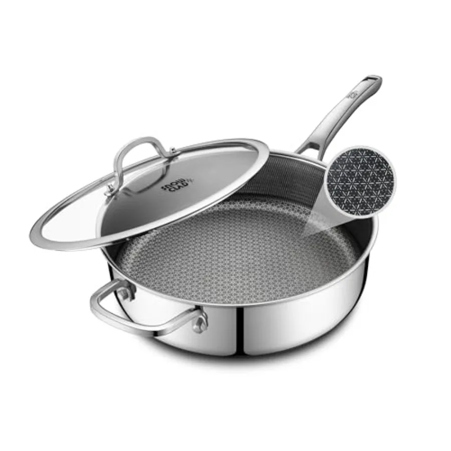 Frying Pans Nonstick with Lid, Hybrid Non Stick Saute pan, PFOA Free Cookware, Stainless Steel skillet, 12 inch Deep Saute Pan,
Frying Pans Nonstick with Lid, Hybrid Non Stick Saute pan, PFOA Free Cookware, Stainless Steel skillet, 12 inch Deep Saute Pan,