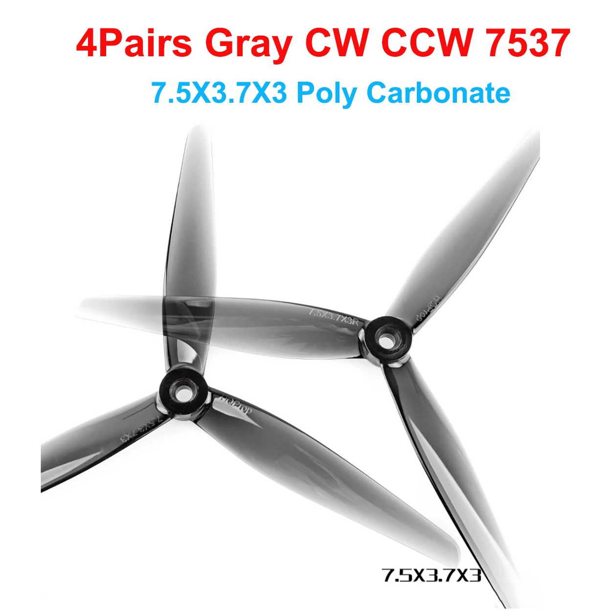 4Pairs(4CW+4CCW) HQProp 7X3.7X3 7037 / 7X5X3 7050 / 7X4X3 7043 / 7.5X3.7X3 7537 3-Blades PC FPV Propeller 7inch RC Drone Props
4Pairs(4CW+4CCW) HQProp 7X3.7X3 7037 / 7X5X3 7050 / 7X4X3 7043 / 7.5X3.7X3 7537 3-Blades PC FPV Propeller 7inch RC Drone Props