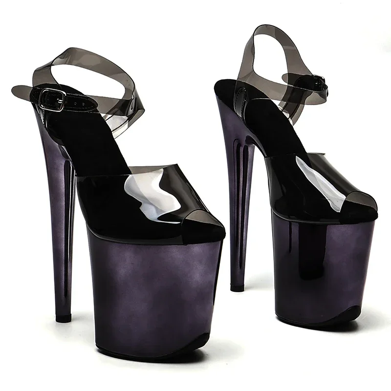Leecabe 20cm/ 8inches TPU Upper Gun color electroplate platform high heel sandals stripper heel pole dance shoes
Leecabe 20cm/ 8inches TPU Upper Gun color electroplate platform high heel sandals stripper heel pole dance shoes