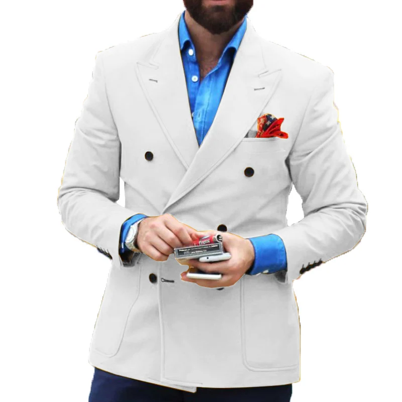 Men's Jacket Blazer Wedding Groom Coat Double Breasted Formal Slim Fit Blazer
Men's Jacket Blazer Wedding Groom Coat Double Breasted Formal Slim Fit Blazer