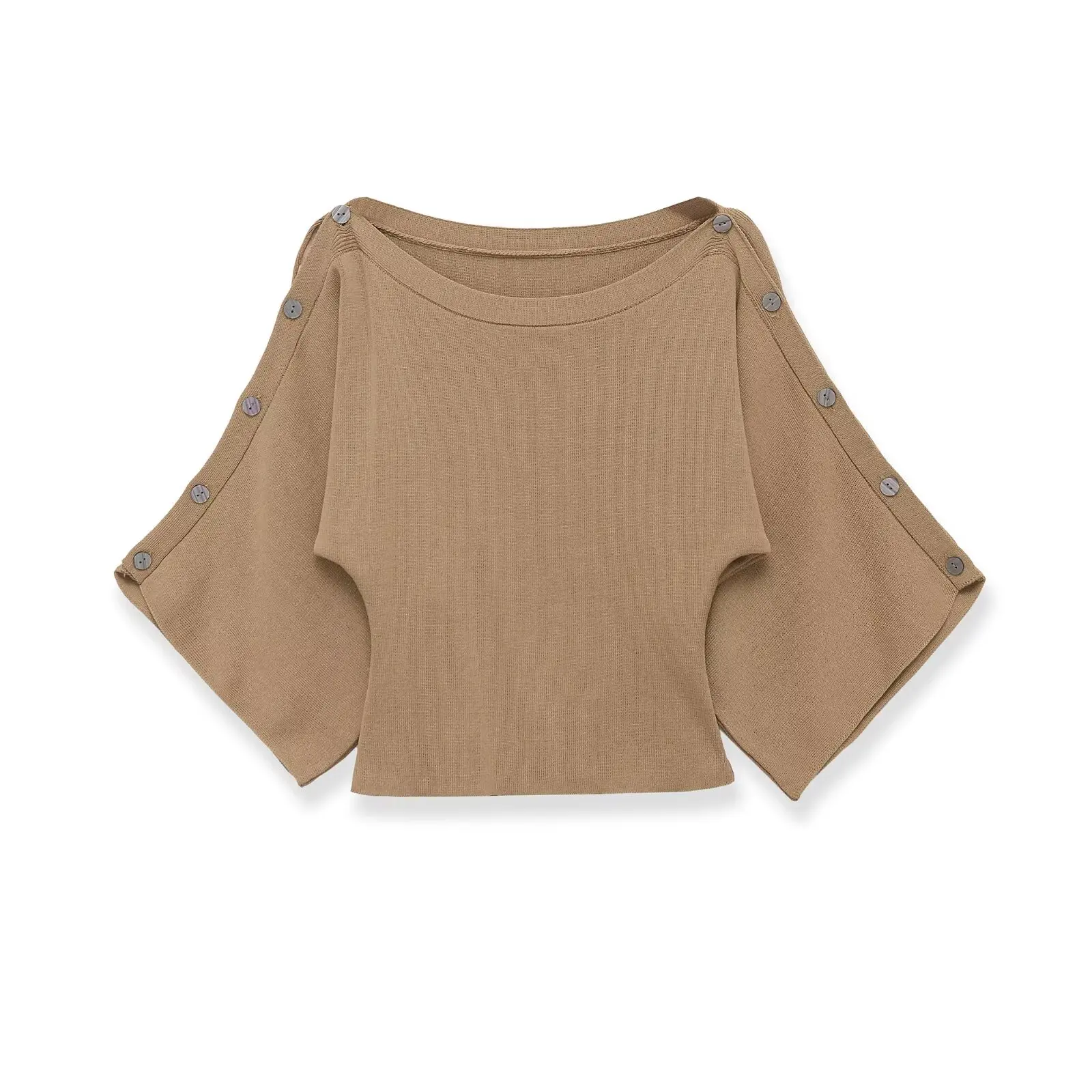 WOMAN 2026 Summer New Fashion wide sleeve laminated sleeve Knitted Sweater Retro boat neck casual Female Pullovers Chic Tops
WOMAN 2026 Summer New Fashion wide sleeve laminated sleeve Knitted Sweater Retro boat neck casual Female Pullovers Chic Tops