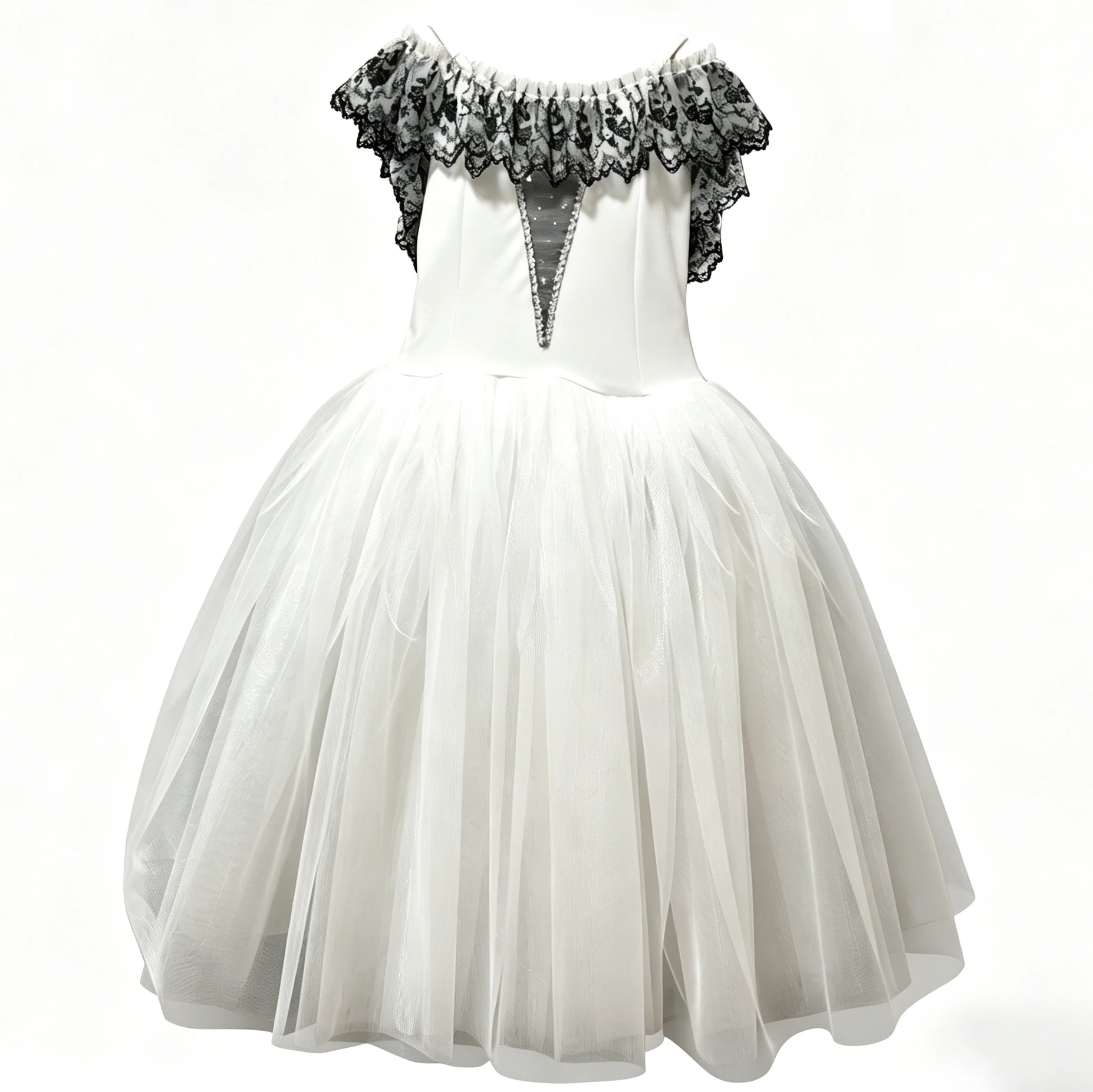 Professional Elegant Gauzy Ballet Dress Lace Splice Lash Neck Pleated Long Ballerina Party Dress Children Girl Dance Costumes
Professional Elegant Gauzy Ballet Dress Lace Splice Lash Neck Pleated Long Ballerina Party Dress Children Girl Dance Costumes