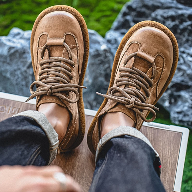 Genuine Cowhide Shoes for Men Retro Big Head Casual Leather Shoes Trend British Style Luxury Brands Skateboard Work Commute Boot
Genuine Cowhide Shoes for Men Retro Big Head Casual Leather Shoes Trend British Style Luxury Brands Skateboard Work Commute Boot