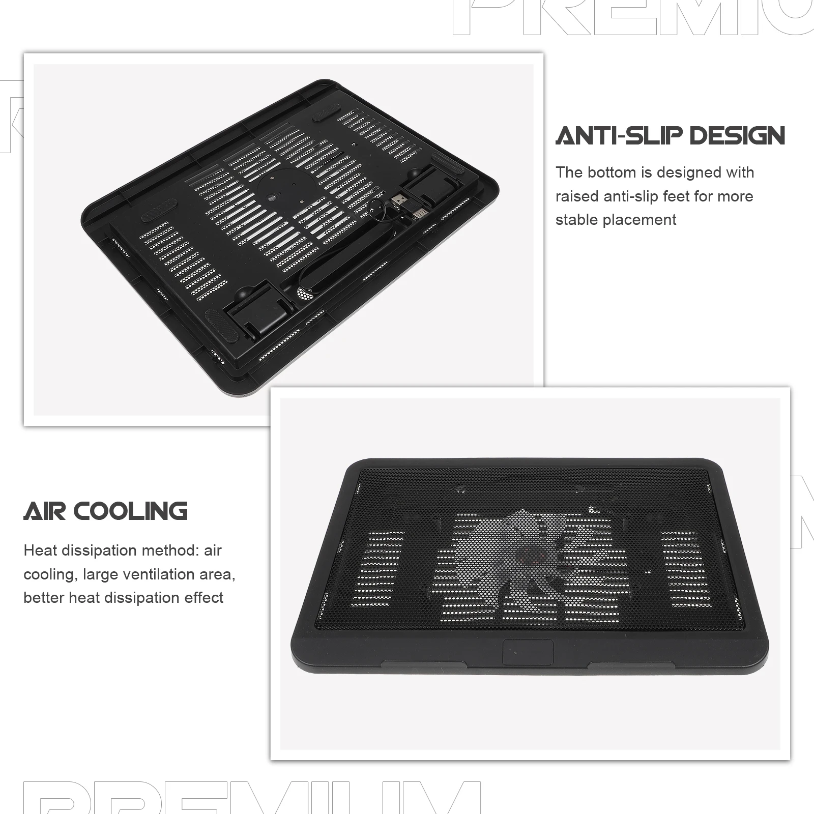 Silent Laptop Cooling Pad 14 Inch Air Cooling Large Vent Area USB Powered Anti Slip Feet Gaming Notebook Stand Holder Computer
Silent Laptop Cooling Pad 14 Inch Air Cooling Large Vent Area USB Powered Anti Slip Feet Gaming Notebook Stand Holder Computer