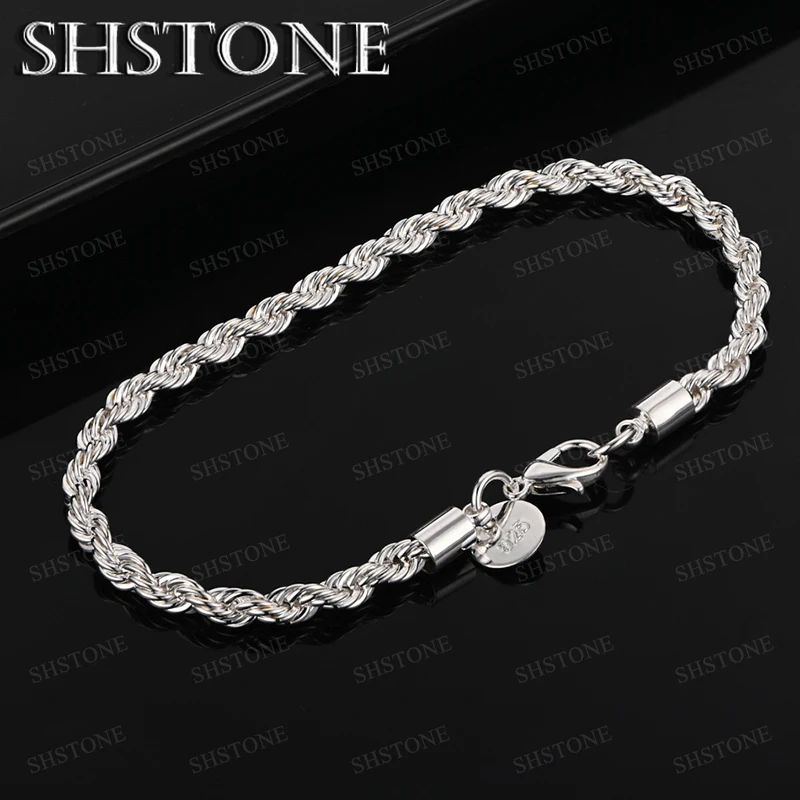 Hot Classics 925 Silver Bracelet For Women Men Wedding Jewelry Birthday Party Fashion Sterling Silver Bracelet Accessories
Hot Classics 925 Silver Bracelet For Women Men Wedding Jewelry Birthday Party Fashion Sterling Silver Bracelet Accessories