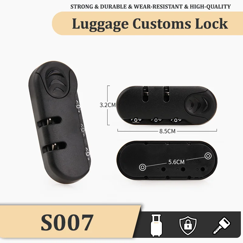 Suitable For S007 Original Baggage Customs Lock Luggage Accessories Combination Lock Simple Portability Anti-theft Security
Suitable For S007 Original Baggage Customs Lock Luggage Accessories Combination Lock Simple Portability Anti-theft Security