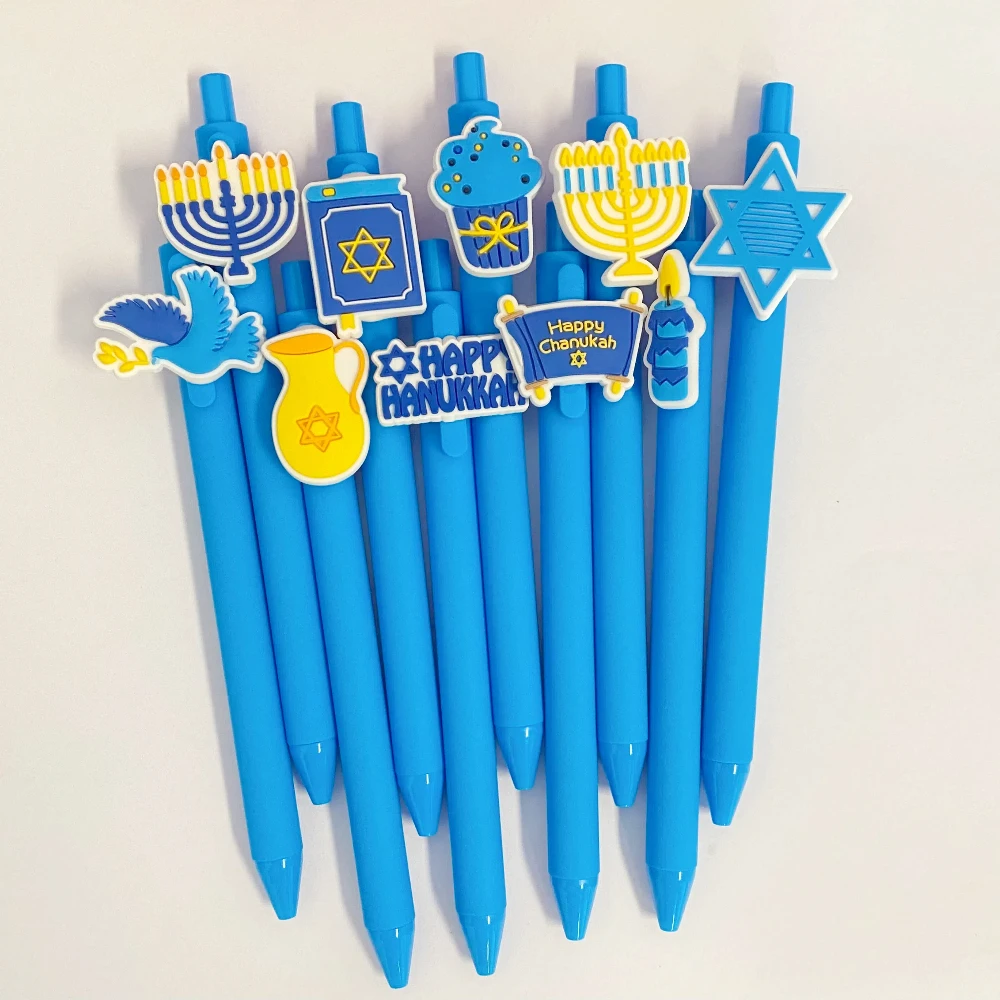 10Pcs Hanukkah Gel Pens Retractable Black Ink Pens Happy Hanukkah Gifts for Chanukkah Party Office School Supplies
10Pcs Hanukkah Gel Pens Retractable Black Ink Pens Happy Hanukkah Gifts for Chanukkah Party Office School Supplies