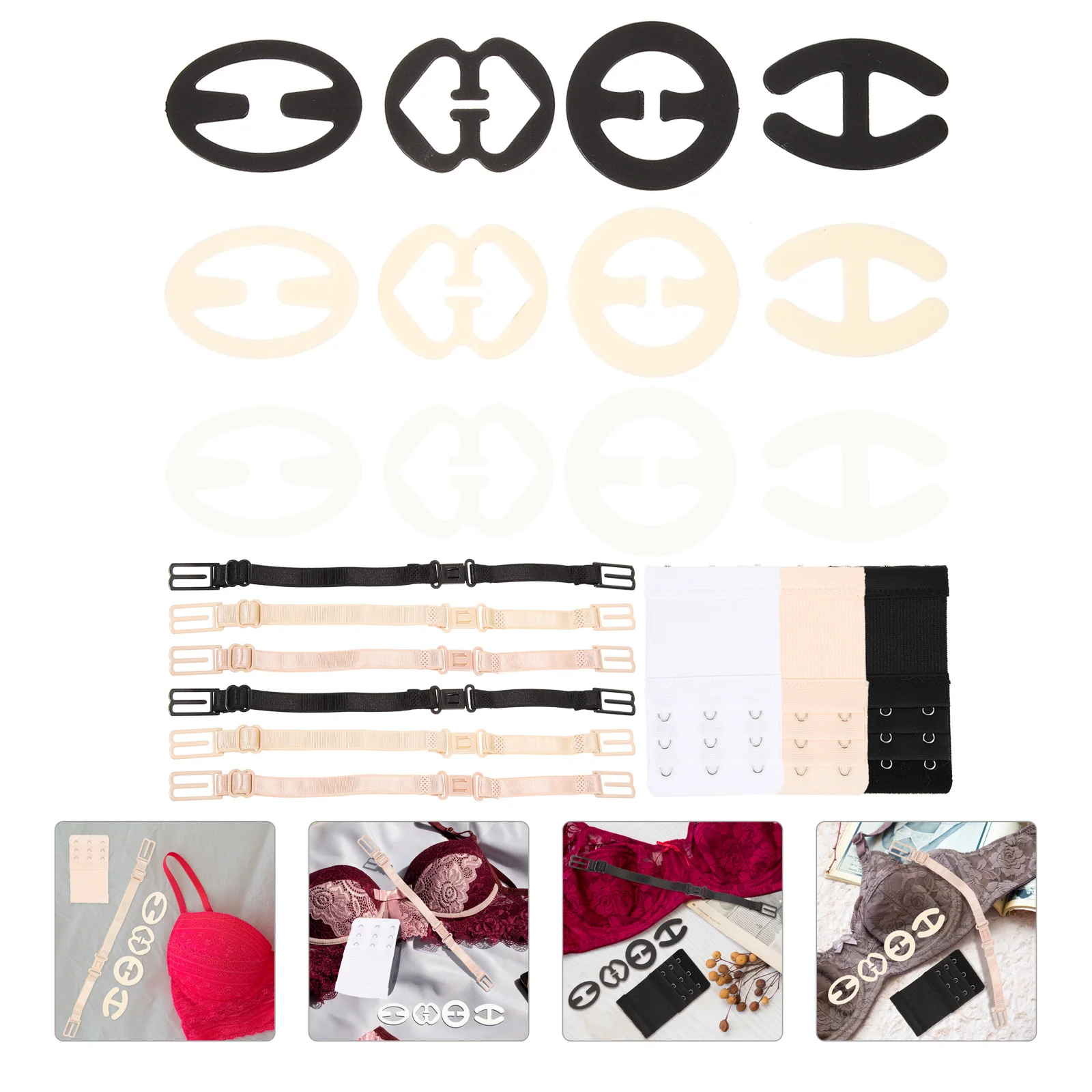 Anti-slip Buckle for Underwear Bra Hooks Clip Extender 3 Polyester Strap Clips The Back
Anti-slip Buckle for Underwear Bra Hooks Clip Extender 3 Polyester Strap Clips The Back