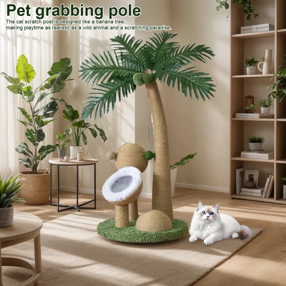 Cat Scratching Post Coconut Tree Cat Scratching Post Interactive Kitten Claw Sharpener Climbing Frame Teasing Cats Furniture Toy
Cat Scratching Post Coconut Tree Cat Scratching Post Interactive Kitten Claw Sharpener Climbing Frame Teasing Cats Furniture Toy
