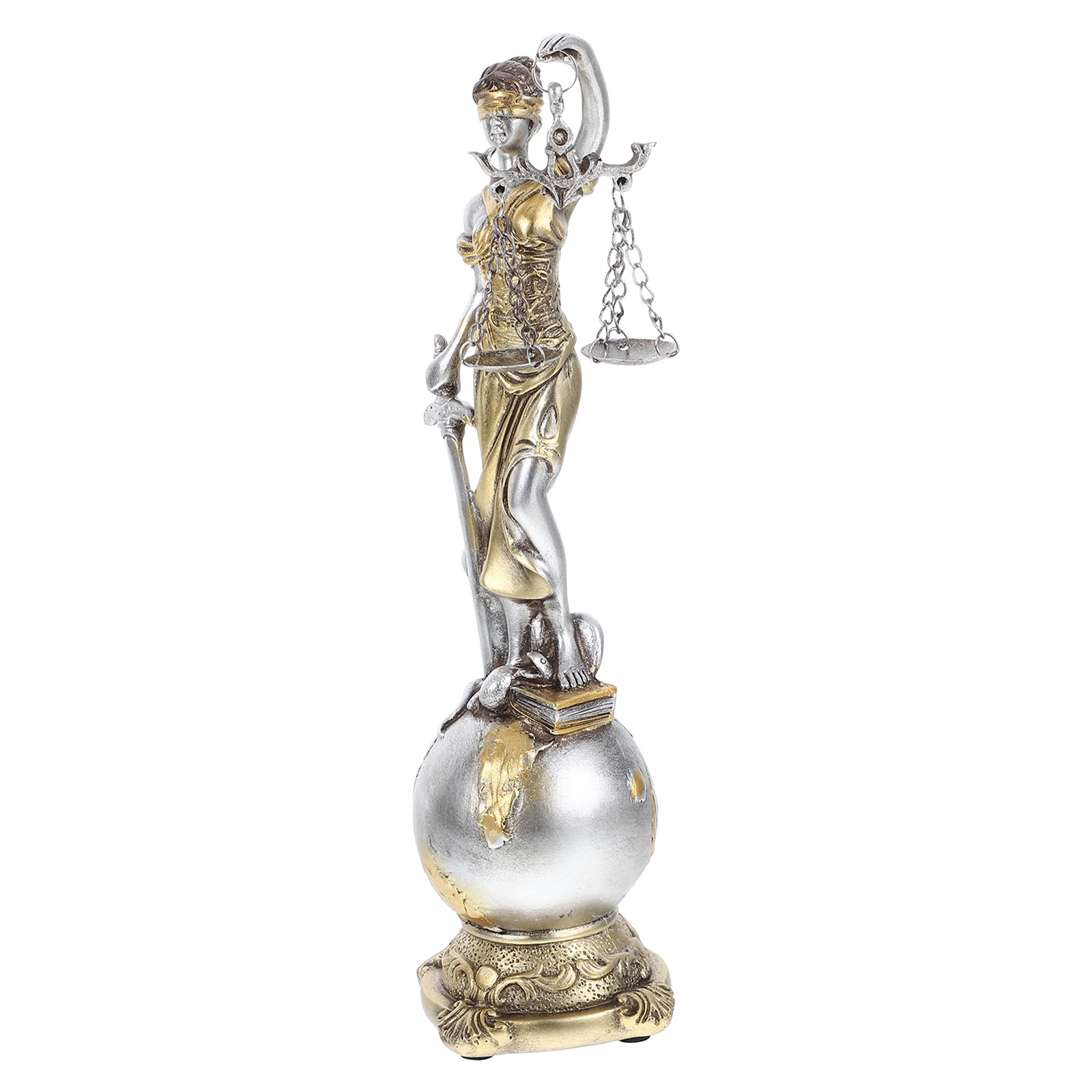 Statue of The Goddess Fairness Vintage Decor Bronze Three-dimensional Greek Lawyer with Scales Resin Roman Office
Statue of The Goddess Fairness Vintage Decor Bronze Three-dimensional Greek Lawyer with Scales Resin Roman Office