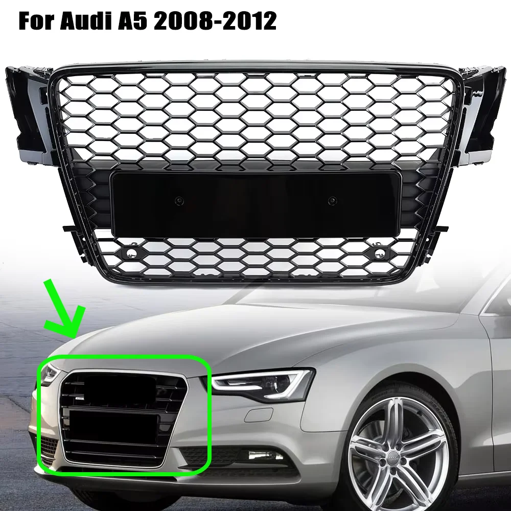 Решетка переднего бампера для Audi A5 EU 2008 -2012, черная структура, сотовая Спортивная решетка для стайлинга, сетчатая решетка, автомобильные аксессуары 8T0853651
Решетка переднего бампера для Audi A5 EU 2008 -2012, черная структура, сотовая Спортивная решетка для стайлинга, сетчатая решетка, автомобильные аксессуары 8T0853651