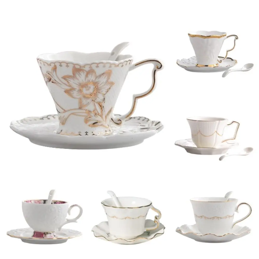 Vintage Ceramic Coffee Cup Spoon Plate Set Luxury Creative Latte Flower Tea Water Cup European Style Exquisite Tea Cup Set
Vintage Ceramic Coffee Cup Spoon Plate Set Luxury Creative Latte Flower Tea Water Cup European Style Exquisite Tea Cup Set