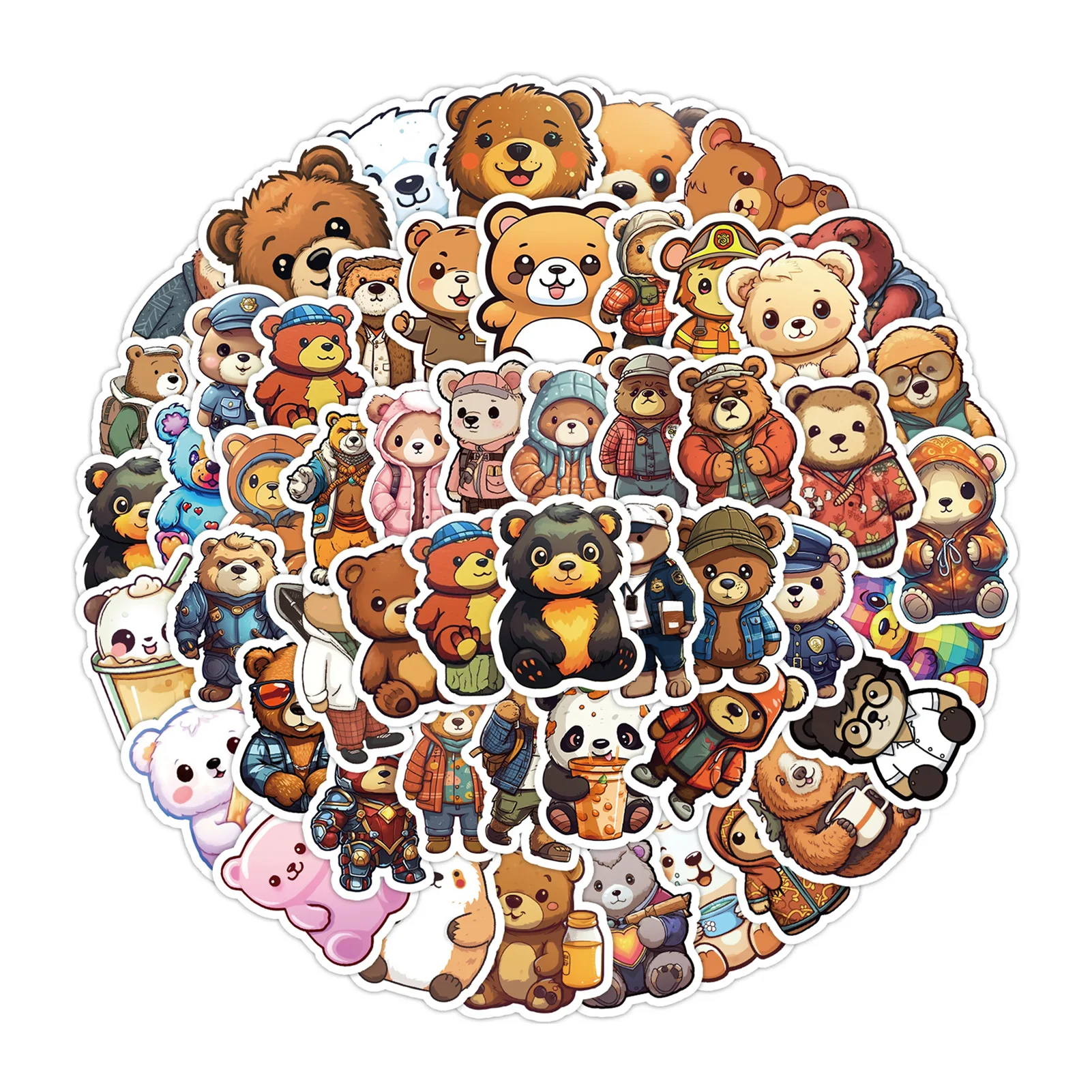50Pcs Waterproof Cartoon Bear Stickers for Phone Fridge Laptop Decoration PVC Material Self Adhesive
50Pcs Waterproof Cartoon Bear Stickers for Phone Fridge Laptop Decoration PVC Material Self Adhesive