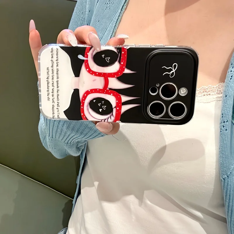 Cute Cartoon Glasses Girl Phone Case For iPhone 17 Pro 16 15 Pro Max Back Cover with Chain Fasion Lovely Cases For iPhone 16 Pro
Cute Cartoon Glasses Girl Phone Case For iPhone 17 Pro 16 15 Pro Max Back Cover with Chain Fasion Lovely Cases For iPhone 16 Pro
