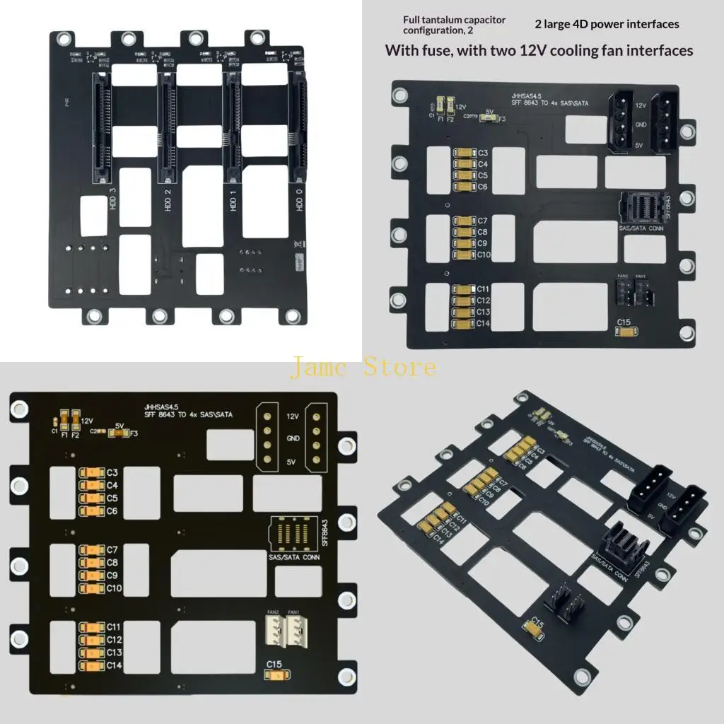 LX0B SASs\SATAs Metal Drive Enclosure Backplanes SFF8643 To 4 Bays Support 6Gbps Speed And Double Cooling Fan Connectors
LX0B SASs\SATAs Metal Drive Enclosure Backplanes SFF8643 To 4 Bays Support 6Gbps Speed And Double Cooling Fan Connectors