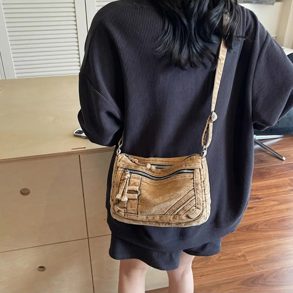 Y2K Denim Canvas Bag Large Capacity Shopping Bag Vintage Handbag Solid Color Street Style Solid Crossbody Bag Students 
Y2K Denim Canvas Bag Large Capacity Shopping Bag Vintage Handbag Solid Color Street Style Solid Crossbody Bag Students