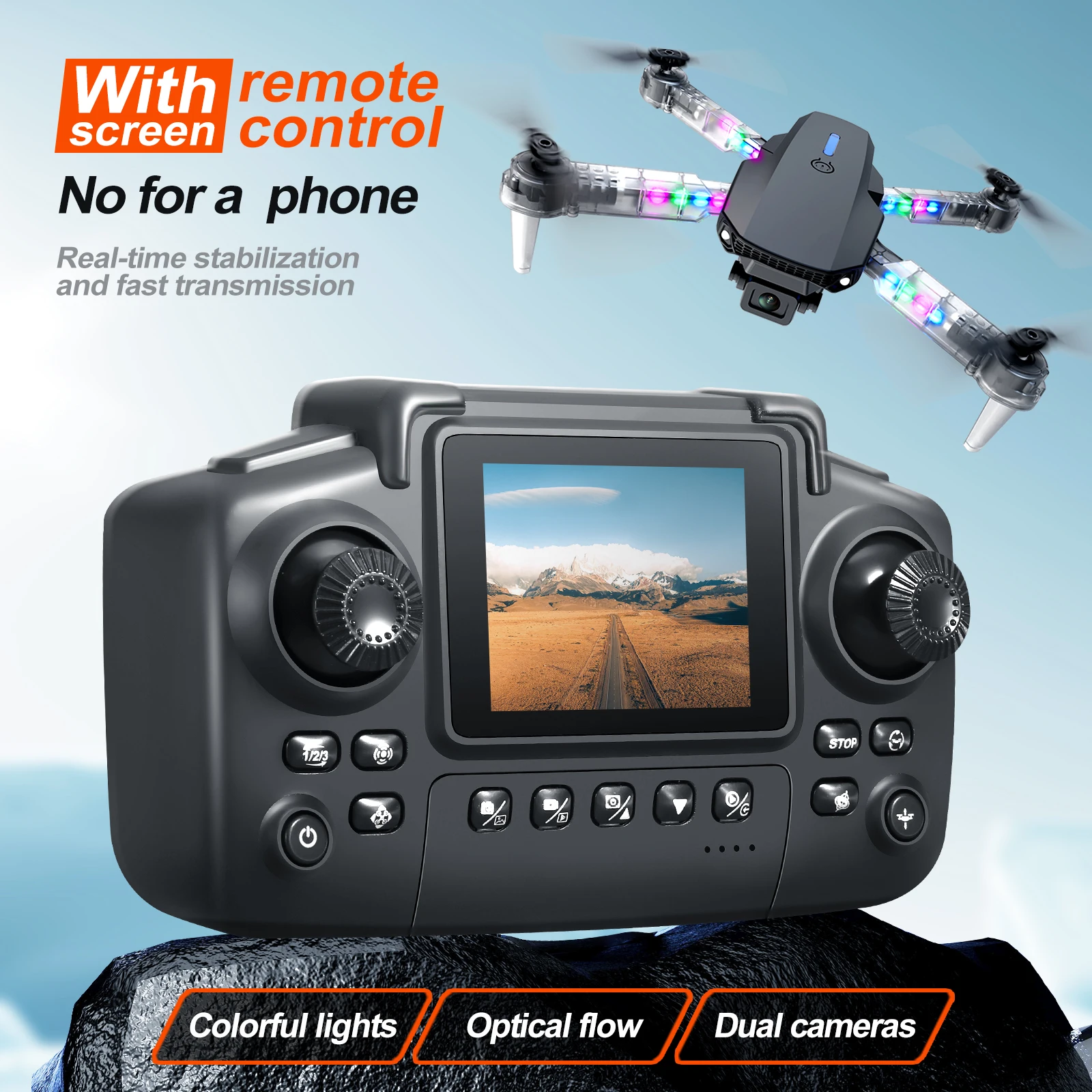 New E88 E99 Mini Portable Drone HD Aerial Photography Smart Hover Helicopter 360° Flip Remote Control Quadcopter RC Drone
New E88 E99 Mini Portable Drone HD Aerial Photography Smart Hover Helicopter 360° Flip Remote Control Quadcopter RC Drone
