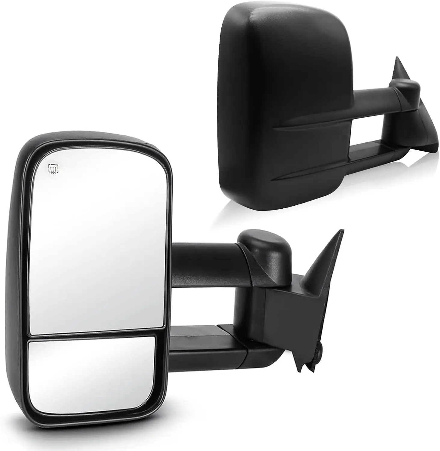 Towing Application, Power Heated, Manual Folding, Black Color Towing Mirrors for Chevy and GMC Trucks
Towing Application, Power Heated, Manual Folding, Black Color Towing Mirrors for Chevy and GMC Trucks