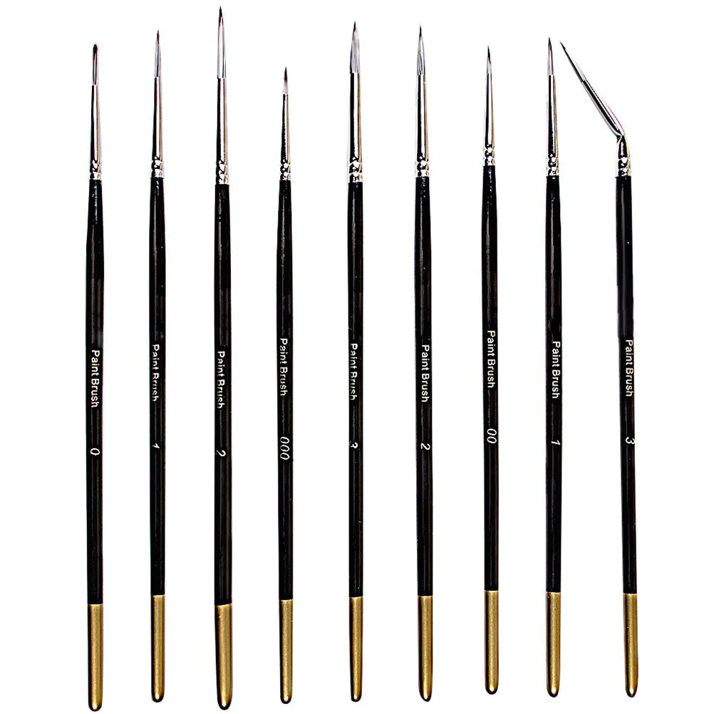 9Pcs Liner Hook Line Paint Brush Set Professional Detail Drawing Pens for Watercolor Oil Acrylic Fine Detailing Painting Tools
9Pcs Liner Hook Line Paint Brush Set Professional Detail Drawing Pens for Watercolor Oil Acrylic Fine Detailing Painting Tools