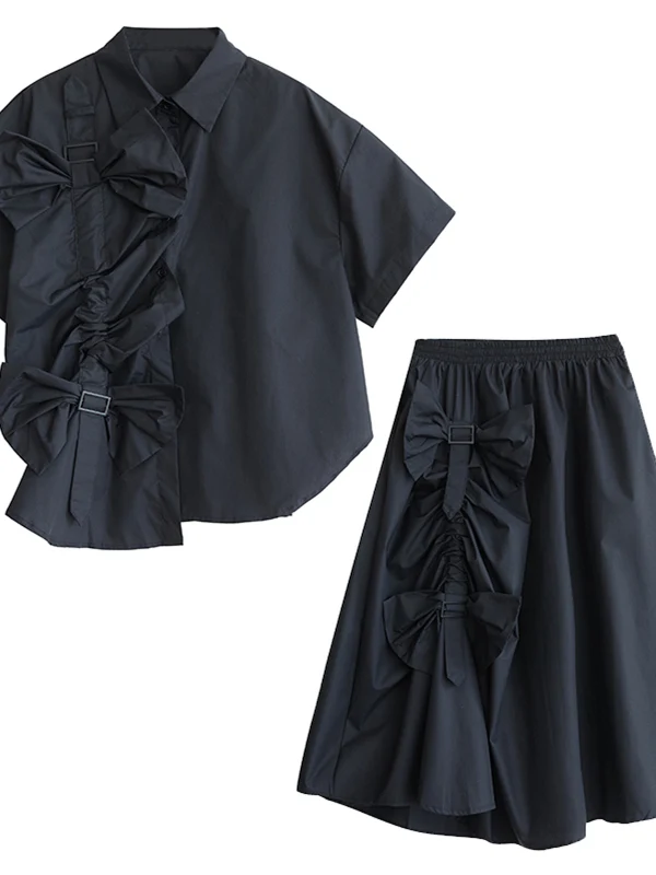 Summer Faion Set Women's Loose plus Size irt And Skirt Two-Piece Ensemble Korean Sle Cotton High-End Feeling
Summer Faion Set Women's Loose plus Size irt And Skirt Two-Piece Ensemble Korean Sle Cotton High-End Feeling